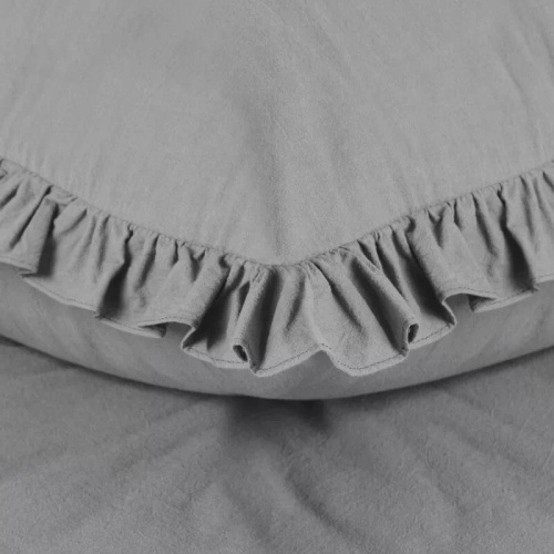 Biancheria da letto in cotone con balza Eurofirany 100% cotone con cerniera argento