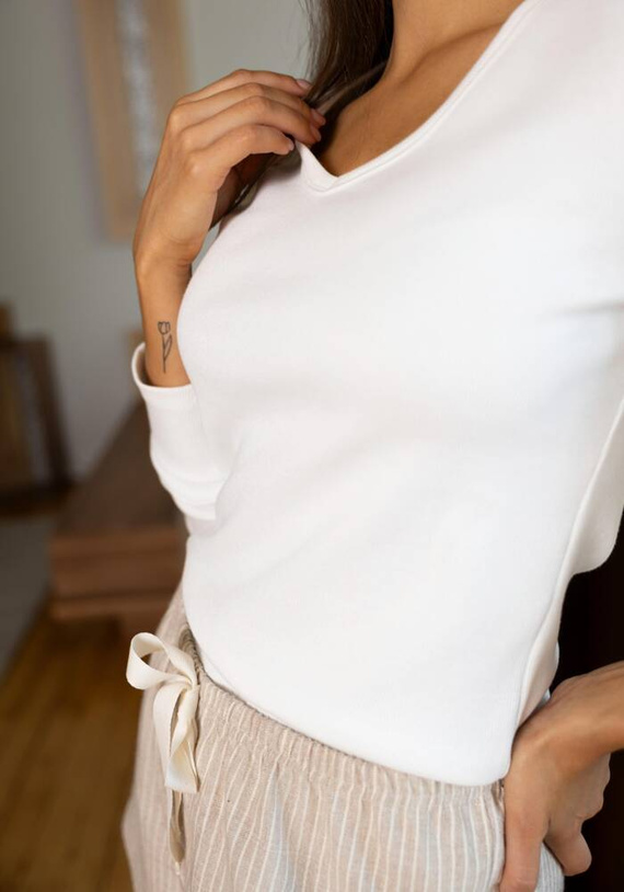 Beatrix Pigiama donna Sensis Flanella - crema-beige