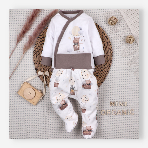 Nini Ghettine Neonato  Balloon Friends 100% Cotone Biologico – Made in Polonia