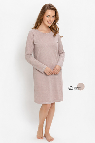 Camicia da notte Taro Norella 3643 in cotone manica lunga a righe