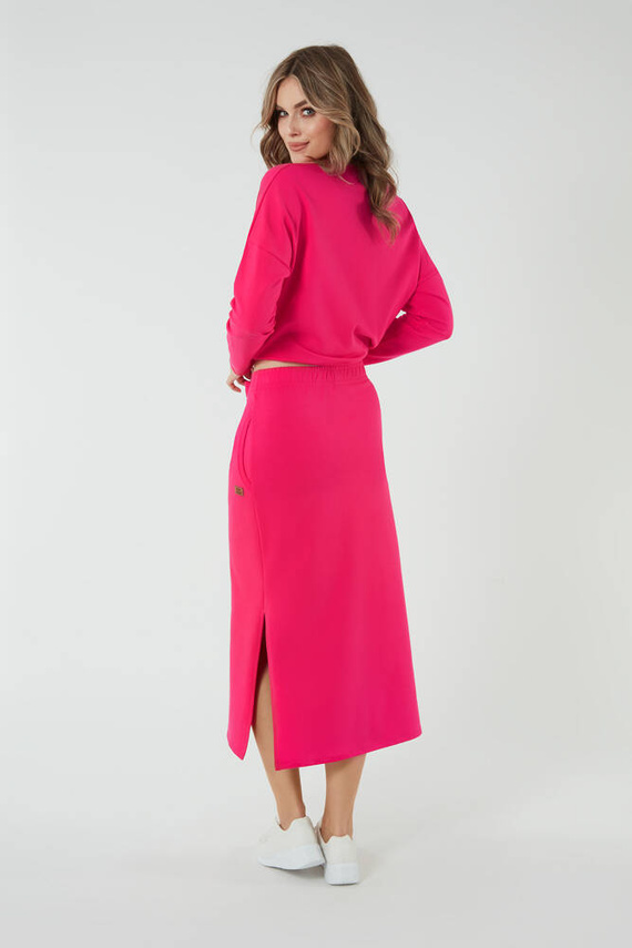 Maxi gonna Stella donna Moda Italiana - fucsia