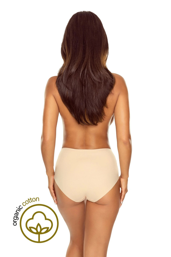 Slip da donna Lapinee 5049 Anastasia in cotone, taglio laser, coprenti, beige