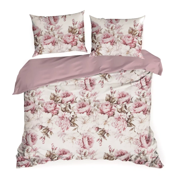 Biancheria letto Peony1 Design 91 floreale reversibile morbida con zip