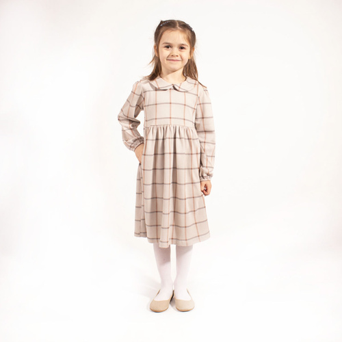 221168 Kiku Nicol elegante vestito in cotone a quadri per bambina