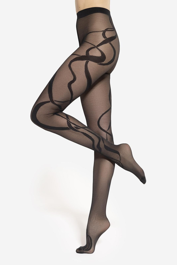 Modern 10 Collant Gatta - 40 den, motivo artistico, opaco