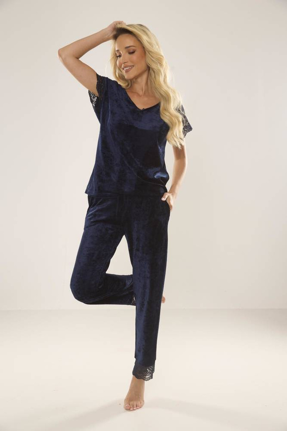 631 Milagros Pigiama da donna Forex - blu navy