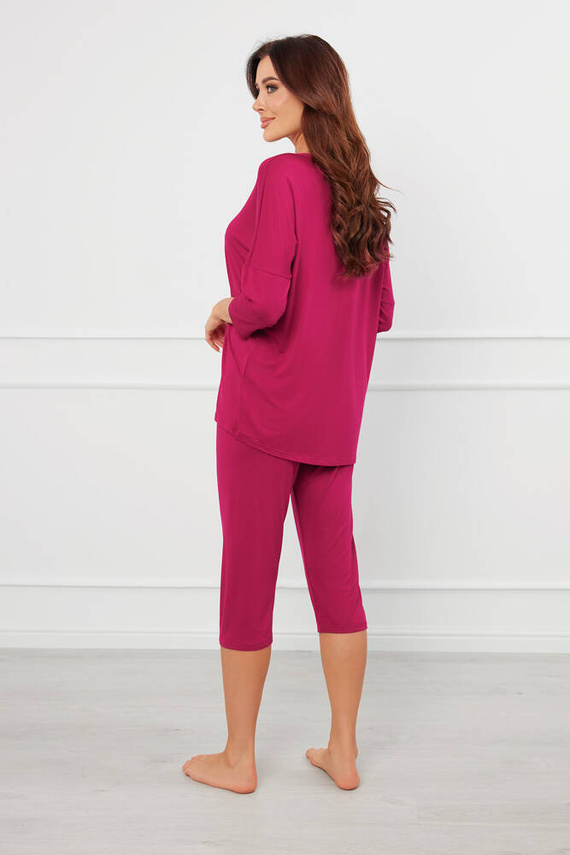 Natura Pigiama 3/4 da donna Moda italiana - vino