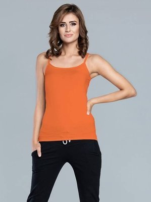 Camicia Ibiza Donna con spalline strette Moda italiana - arancione