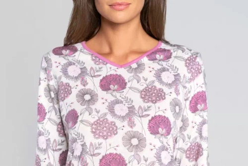 Pigiama da donna a maniche lunghe, pantaloni Lobelia Italian Fashion -