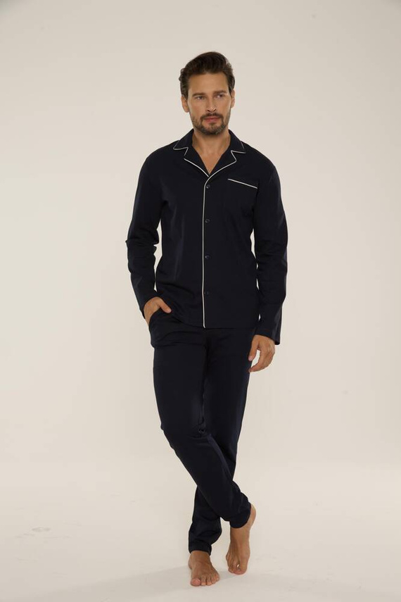 729 Norberto Pigiama da uomo De Lafense - blu navy