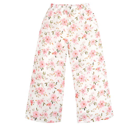 Pantaloni culotte in mussola ecrù per bambina Pinokio