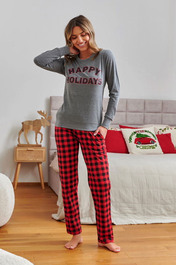 Pigiama da donna 7343 Grigio scuro Doctor Nap - 100% cotone