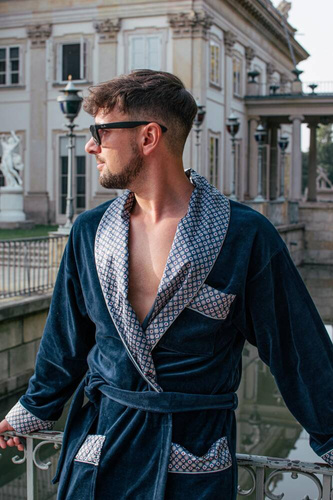 772 Vestaglia da uomo Bonjour in forex - blu navy