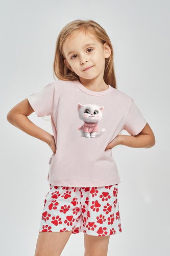 Taro 3551 Nala pigiama bambina rosa 100% cotone