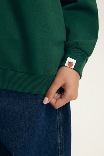 Felpa donna Dessie Henderson in cotone, leggermente felpata, con stampa