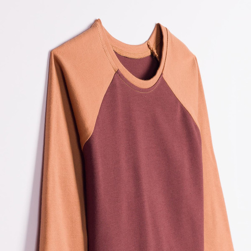 228143 Nicol FARMA Maglia raglan bambino cotone marrone scuro