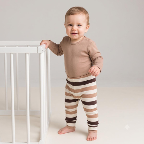 227016 Nicol BENEK Pantaloni neonato 100% cotone righe bambino