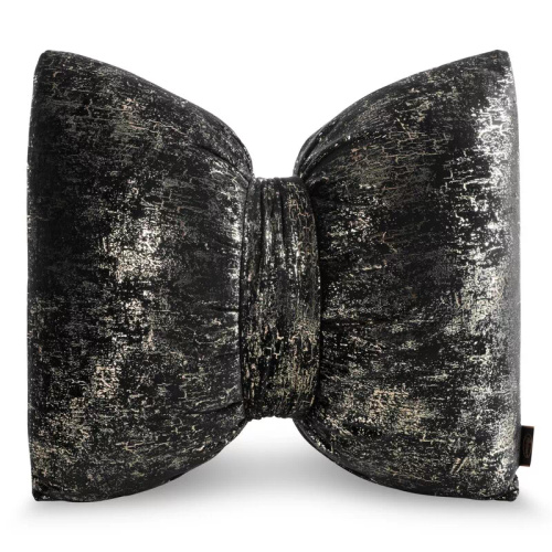 Cuscino natalizio 1 Eurofirany nero 45x55 - fiocco in velluto