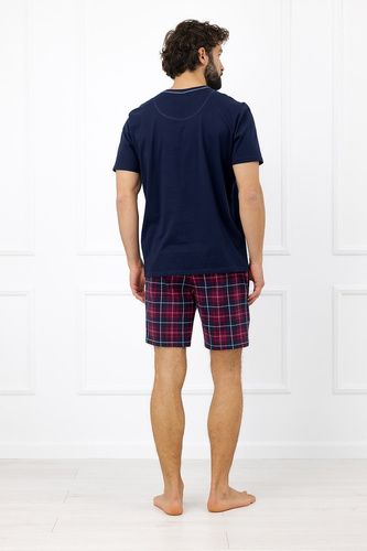 Italian Fashion Brajan pigiama uomo Mega Soft cotone pantaloncini a quadri