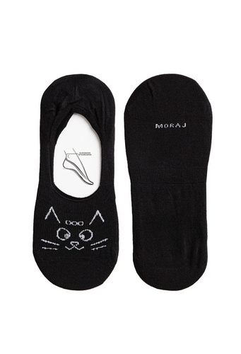 Moraj CDB201-010 Ballerine da donna in cotone con gattino e silicone sul tallone