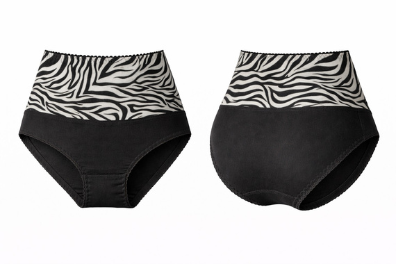 Mitex IGA WILD slip modellante a vita alta per addome piatto wild black