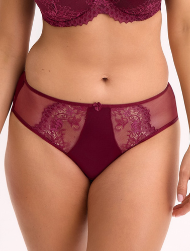 Gaia Jovana GFP 1313 maroon - mutandine classiche, in pizzo, a rete