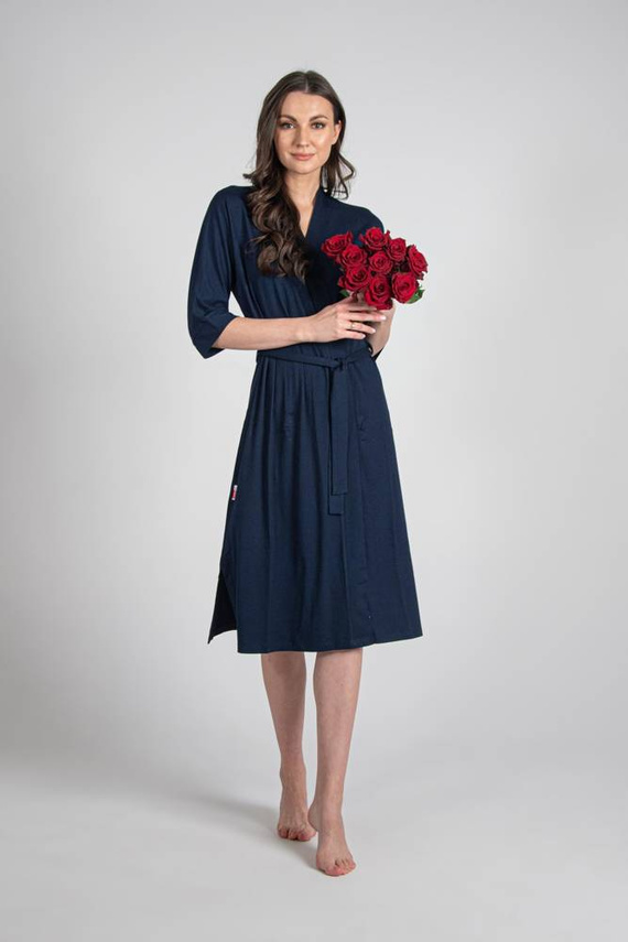 942 Visa Vestaglia lunga De Lafense - blu navy