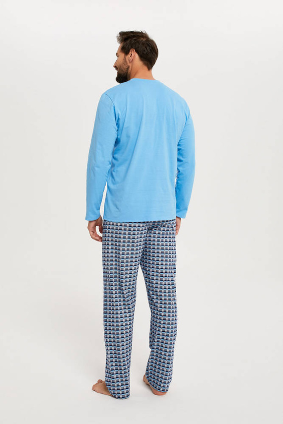 Jaromir Uomo manica lunga, pantaloni lunghi Moda italiana - blu/stampa