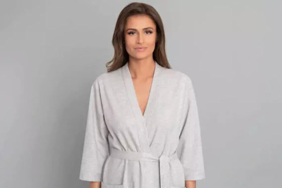 Karla Accappatoio da donna Moda italiana - melange chiaro