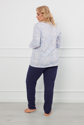 Jowita Pigiama da donna maniche lunghe, pantaloni lunghi Moda italiana