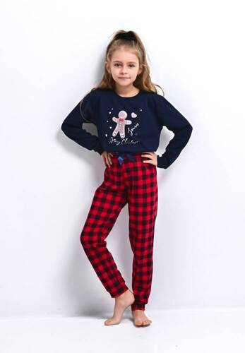 Pigiama da bambina Amma Kids Sensis - blu navy