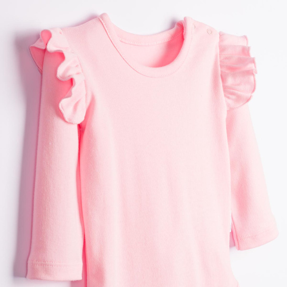Body neonato Nicol Tosia 225095 100% cotone rosa con volant