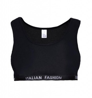 Nikola Reggiseno per bambine, spalline larghe Moda italiana - nero