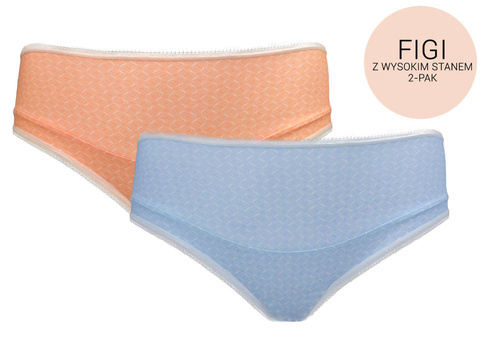 VF-2 Mutandine a vita alta da donna 2 pezzi Vena blu/mandorla