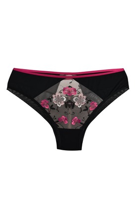 Mediolano Orchid 19259 slip classici con rete e ricamo floreale