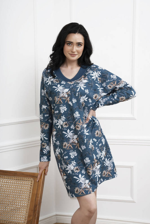 Nikjana tunica da donna a maniche lunghe Moda italiana - stampa