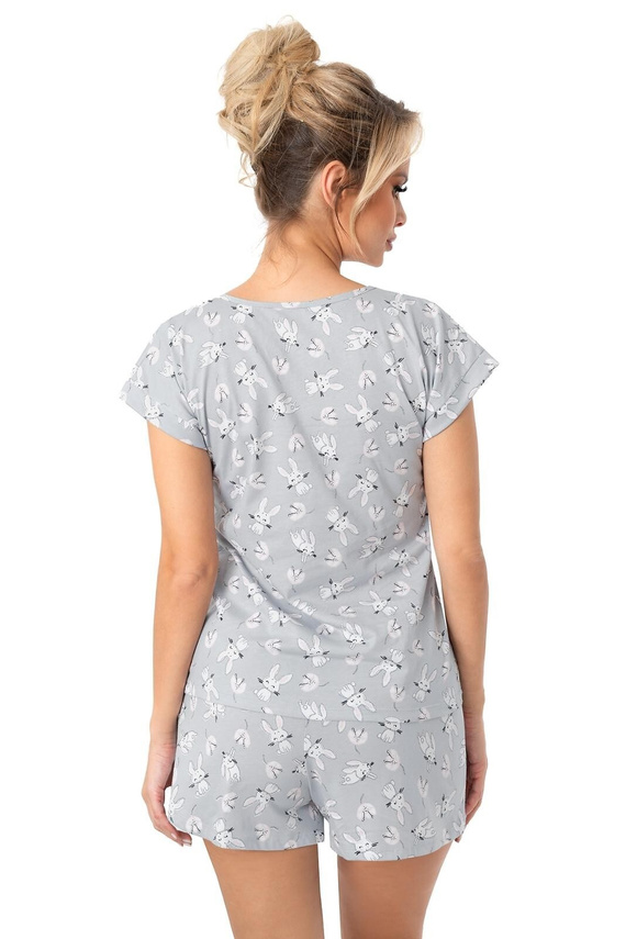 Pigiama donna Bunny Short Donna grigio - cotone, manica corta, set confortevole