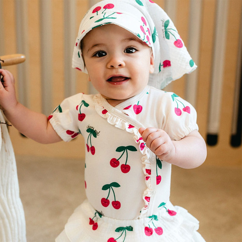 Body neonato Eevi Cherry manica corta cotone elastico comodo