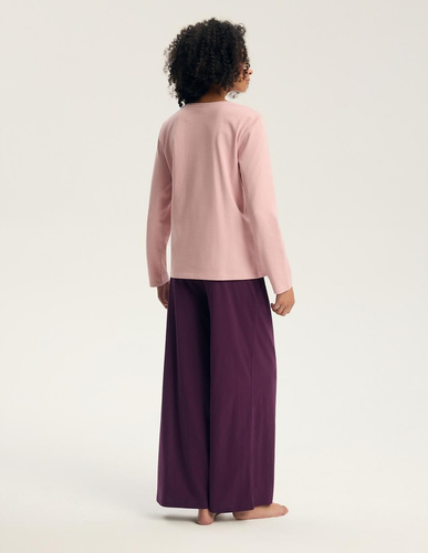 Pigiama da donna Henderson 45443 Galla rosa 100% cotone manica lunga
