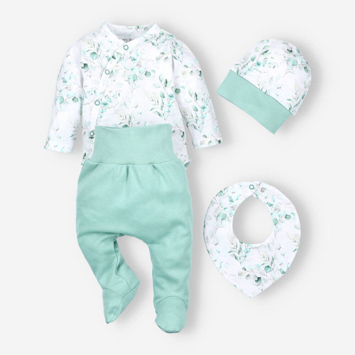 Completo neonato NINI cotone biologico body ghettina cuffietta