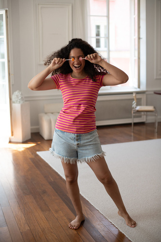 Blusa Premaman e Allattamento Milk Shirt Milk&Love a Righe Cotone