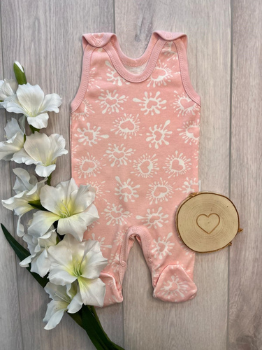Pigiama neonato Mamatti SC16330 rosa con cuoricini in cotone