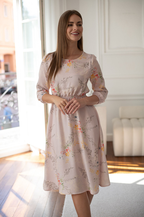 Sukienka ciążowa Milk&Love do karmienia Lovely Dress Midi manica 3/4 rami colorati