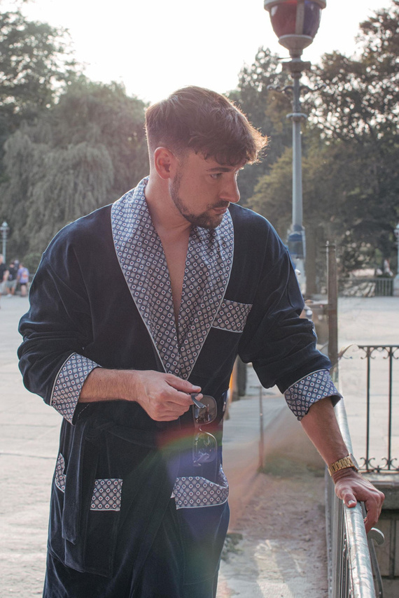 772 Vestaglia da uomo Bonjour in forex - blu navy