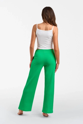 Pantaloni Alta Donna Moda Italiana - verde