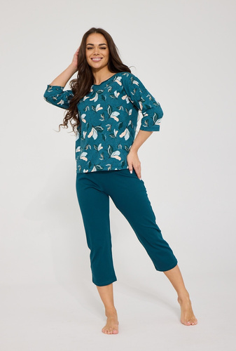 Pigiama donna Cornette Greta 147/508 100% cotone manica 3/4 pantalone 7/8