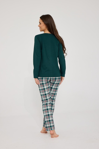 Pigiama donna Cornette Bridget 1109/510 verde 100% cotone lunga
