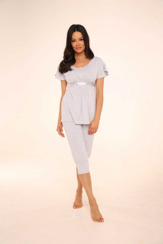 448 Julie Pigiama 3/4 donna - melange chiaro