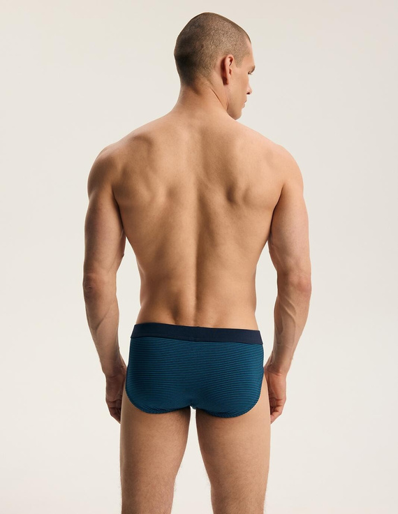Slip da uomo Henderson Brex 45297 2 pezzi blu navy 93% cotone