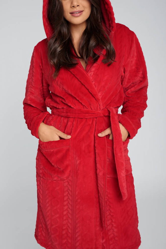 Zala vestaglia da donna in pile Moda italiana - rosso